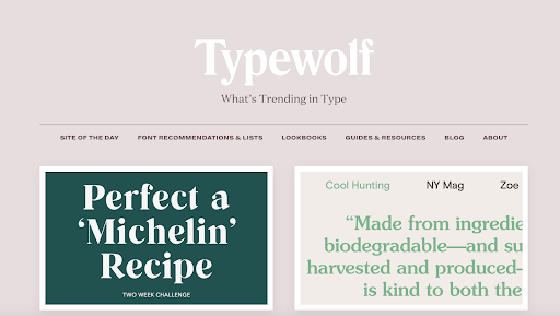 font-focused website design