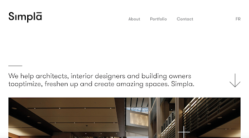 minimalist website design